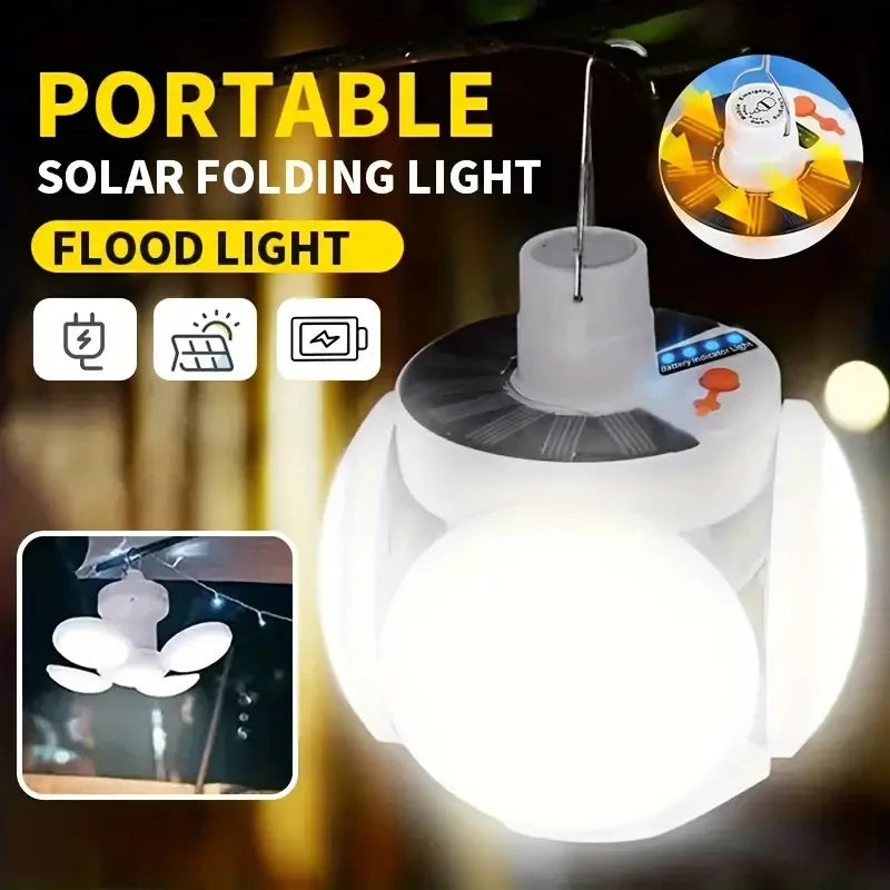 Solar Rechargeable Camping Lantern Light,Portable LED Flashlight,Outdoor Hanging Lamp,Hook,Multi Angle Lighting,Camping Fishing