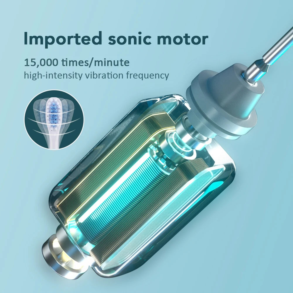 Electric Toothbrush For Adults USB Rechargeable Sonic Toothbrush 6 Modes Cleaning Teeth Brush With 4PCS Replacement Heads IPX7