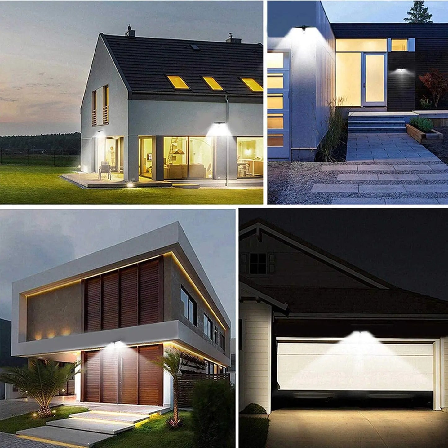 Solar Lights Outdoor, Solar Motion Sensor Outdoor Lights with 3 Lighting Modes, IP65 Waterproof Solar Fence Lights