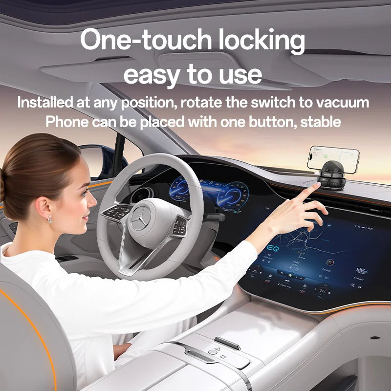 Ultra Strong Magnetic Phone Holder Foldable Design 360° Adjustable Vacuum Mount for Car Desk Bathroom Universal Use 2025 New