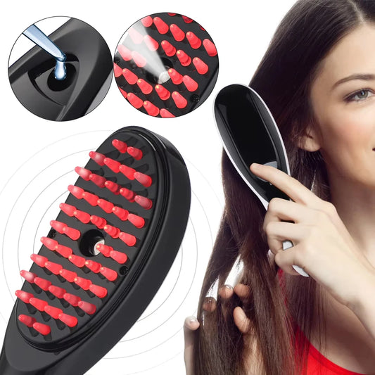 Electric Spray Massage Comb Hair Growth Vibration Head Massager Brush LED Anti Hair Loss Scalp Liquid Medicine Atomizing Comb