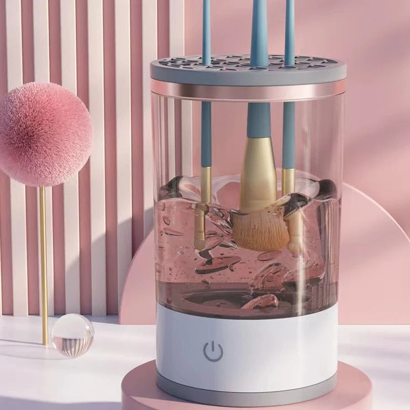 Makeup Brush Cleaner Is An Automatic Rotating Brush Cleaner For Deep Cleaning One Click Operation Is Suitable For All Makeup
