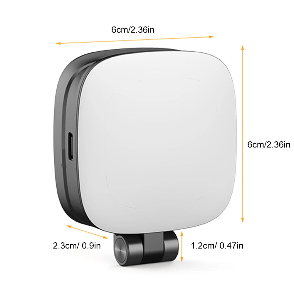 Magnetic Phone Selfie Light Mobile Phone Fill Light with Mirror Pocket Light Folding LED Phone Fill Light for Makeup Photography