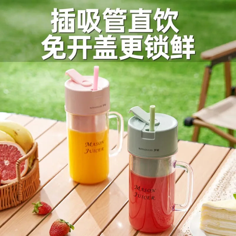 Wireless Electric Juicer Cup Portable 400ml Nordic Green for Juice Milkshake Crushed Ice Mixing Mason Cup