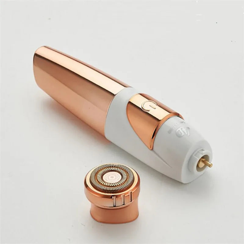 Portable electric women's shaver, bikini area and leg hair removal, foil blade shaver