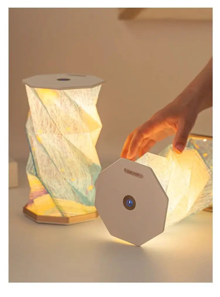 Van Gogh starry night light origami light merchandise warm romantic desk lamp creative decoration bedroom bedside ambient light