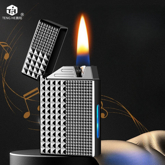 2026 Smart Voice Control Lighter - Hybrid Oil/Electric System with 4 Ignition Modes, Windproof Tech Gadget for Outdoor/Camping