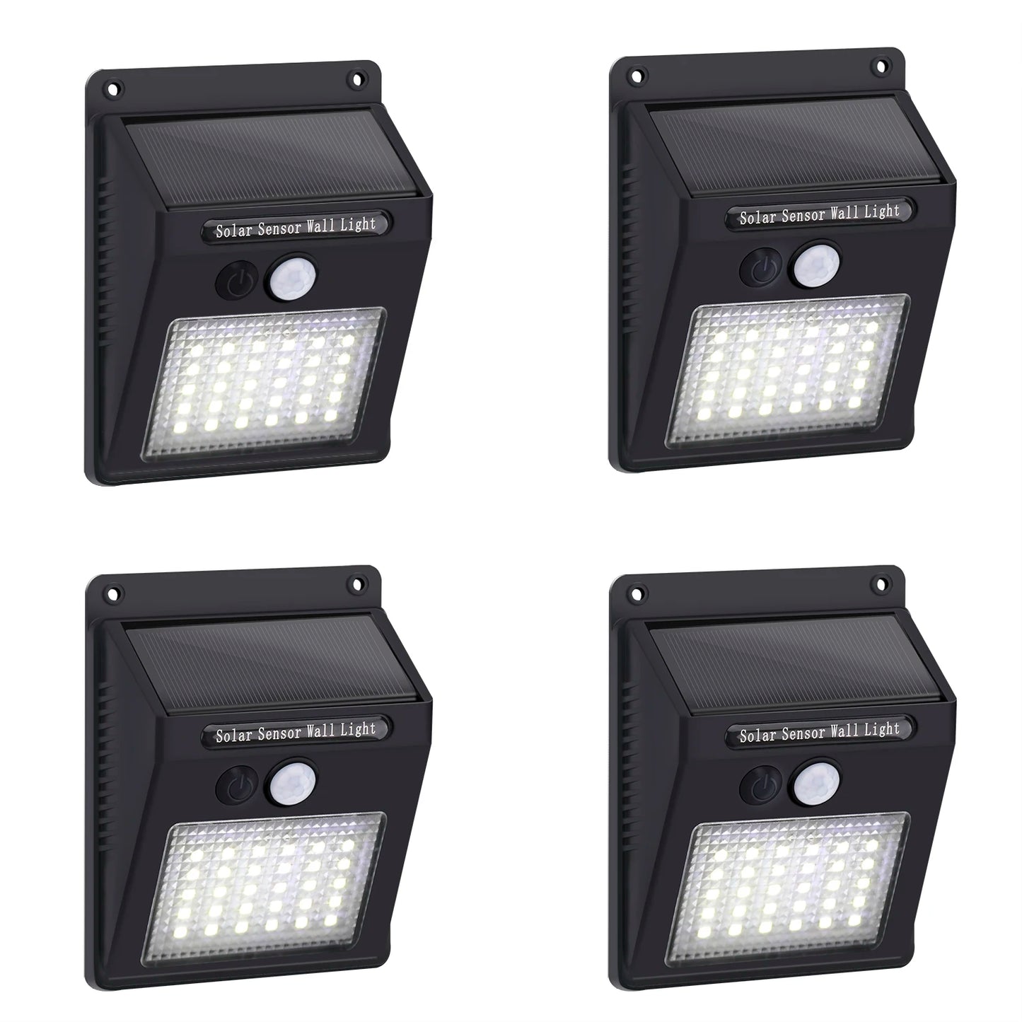 Solar Lights Outdoor, Solar Motion Sensor Outdoor Lights with 3 Lighting Modes, IP65 Waterproof Solar Fence Lights