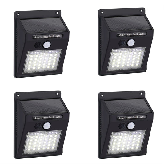 Solar Lights Outdoor, Solar Motion Sensor Outdoor Lights with 3 Lighting Modes, IP65 Waterproof Solar Fence Lights