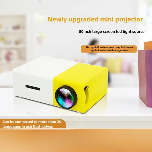 New YG300 Projector Mini Micro Entertainment Portable Home LED Mobile Phone Wired Same Screen Projector Wholesale