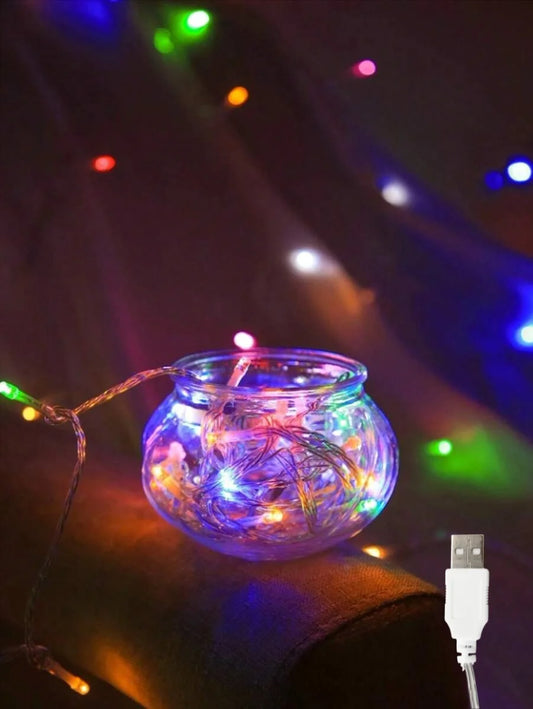 133 3M20LED USB Color Battery Box Bare Light String, Suitable for Party, Festival, Bedroom, Living Room, Wedding Decoration