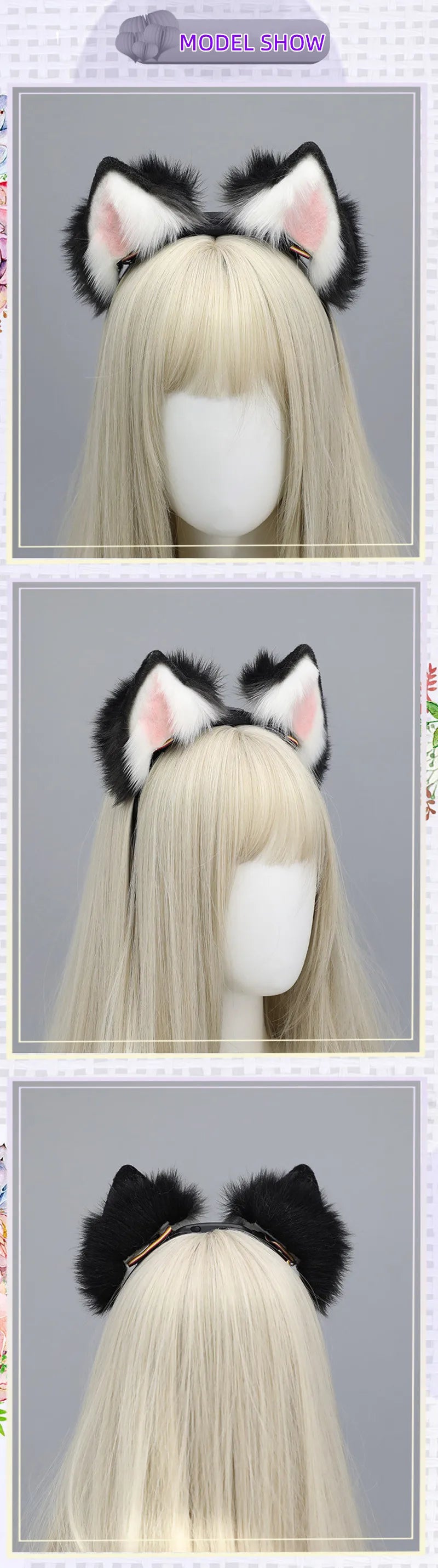 Rechargable Electric Moving Cat Ear Hairband Girl Gift Cosplay Props Carnival Halloween Club Masquerade Party Headwear