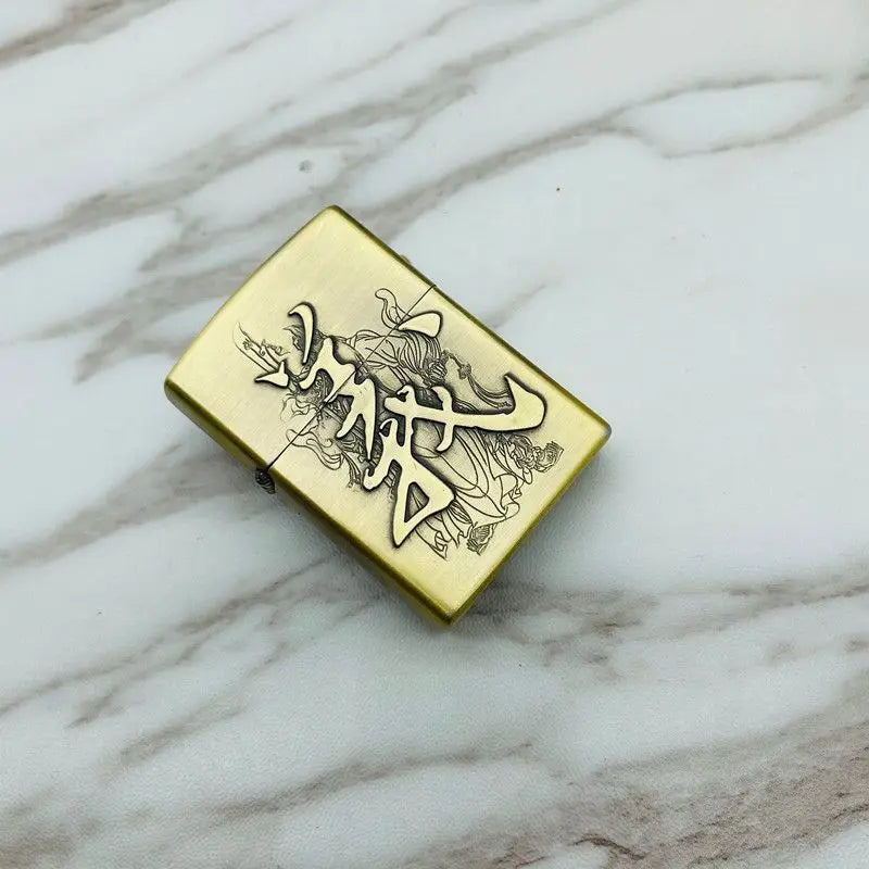 New Creative Embossed Grinding Wheel Fuel Lighter, Classic Windproof Lighter, Cigarette Accessories, Men's Gift