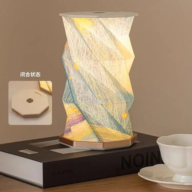 Van Gogh starry night light origami light merchandise warm romantic desk lamp creative decoration bedroom bedside ambient light