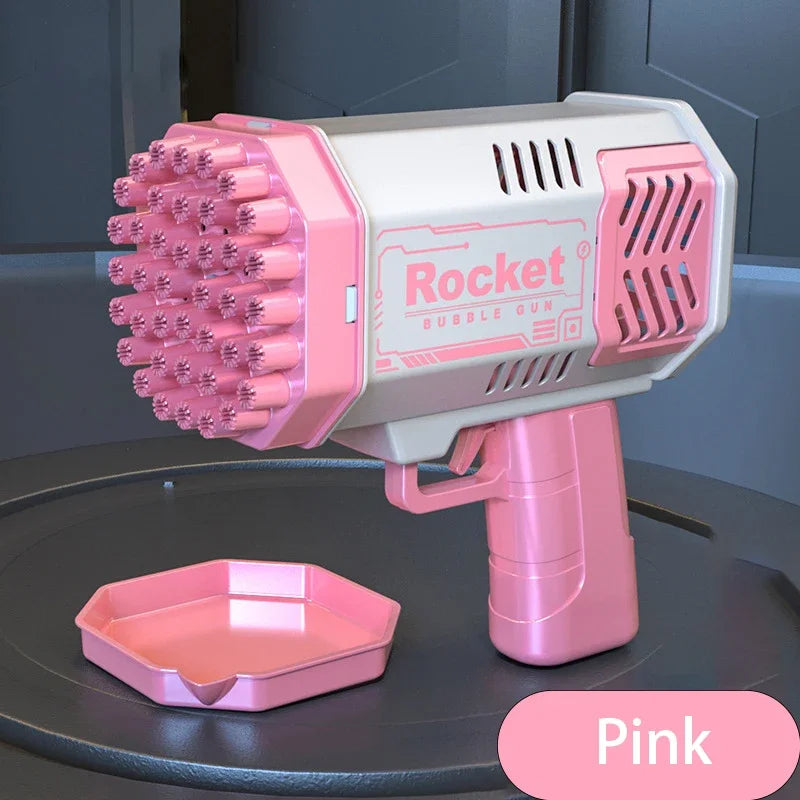 40 Hole Rocket Launcher Handheld Portable Electric Automatic Bubble Gun for Boys and Girls （Without Bubble Water）