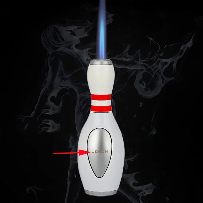 HONEST 720° Seamless Steel Hose Windproof Jet Blue Flame Butane Gas Lighter Visible Gas Window Outdoor BBQ Kitchen Cigar Lighter