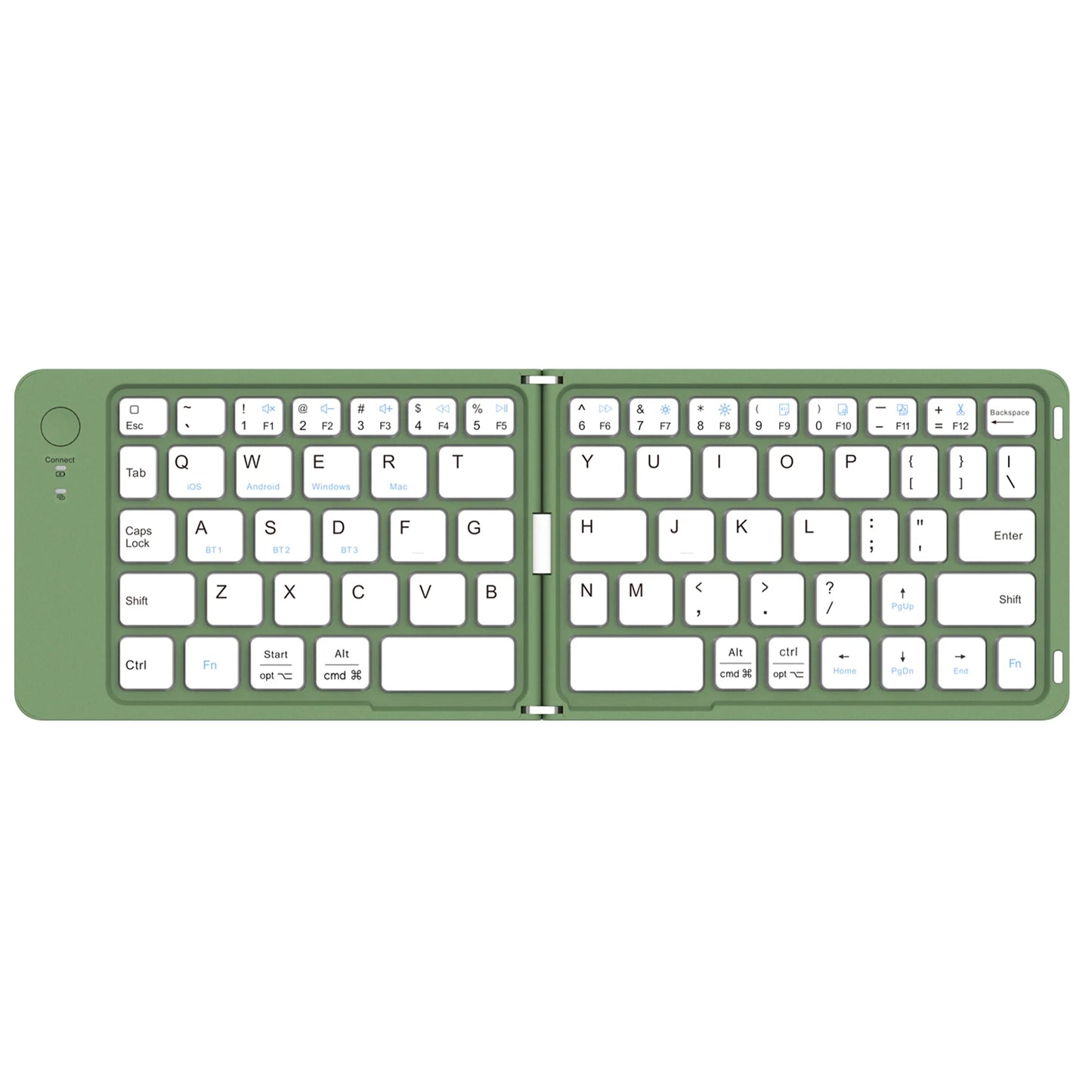 Portable BT Key Pad Magnetic Lock Ultra-Thin Folding Keyboards Type-C Charging Travel Wireless Keyboards for Smartphone/Tablet