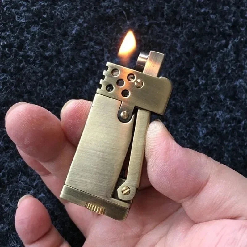 New Retro Scimitar Kerosene Lighter Windproof Pit Heterosexual Metal Press Ignition Lighter Wholesale Male Personalized Gift