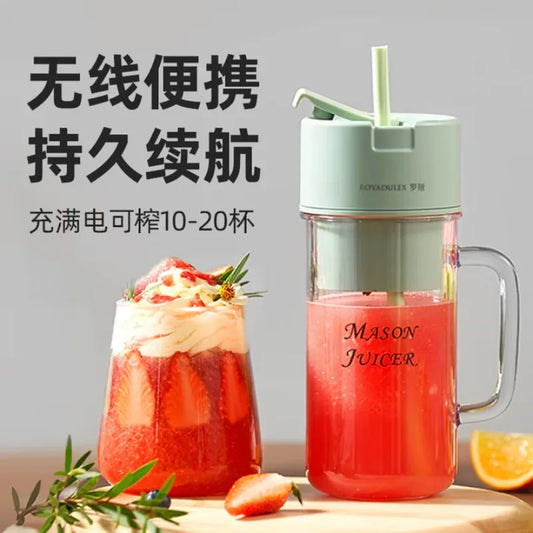 Wireless Electric Juicer Cup Portable 400ml Nordic Green for Juice Milkshake Crushed Ice Mixing Mason Cup