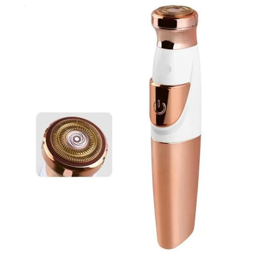 Portable electric women's shaver, bikini area and leg hair removal, foil blade shaver