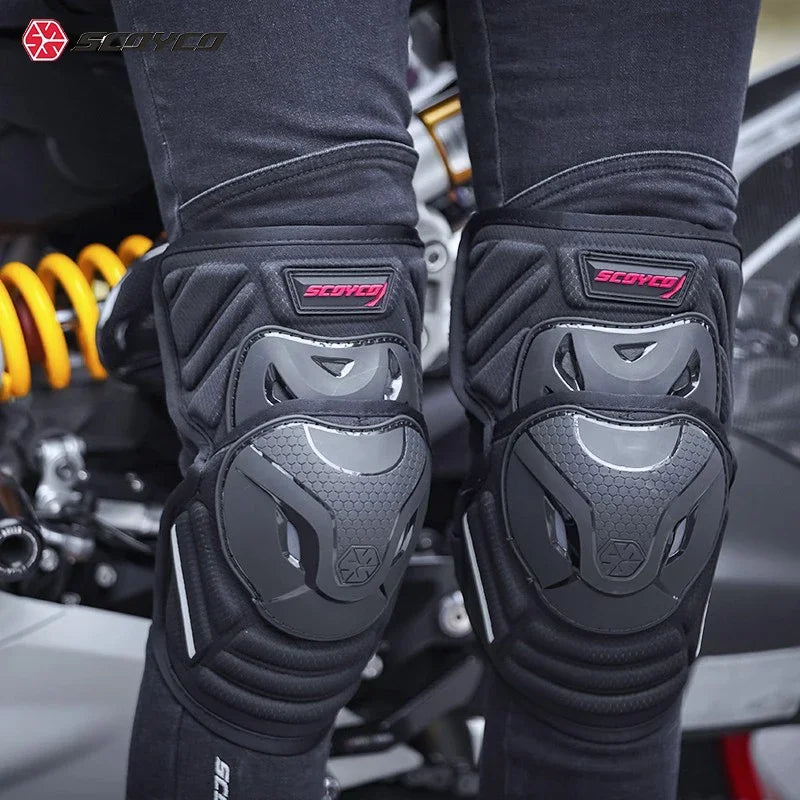 SCOYCO Motorcycle Knee Pads Motorbike Riding Guards Protection Equipment Gear Motocross MTB Bike Joelheira Kneepad Safety Guards