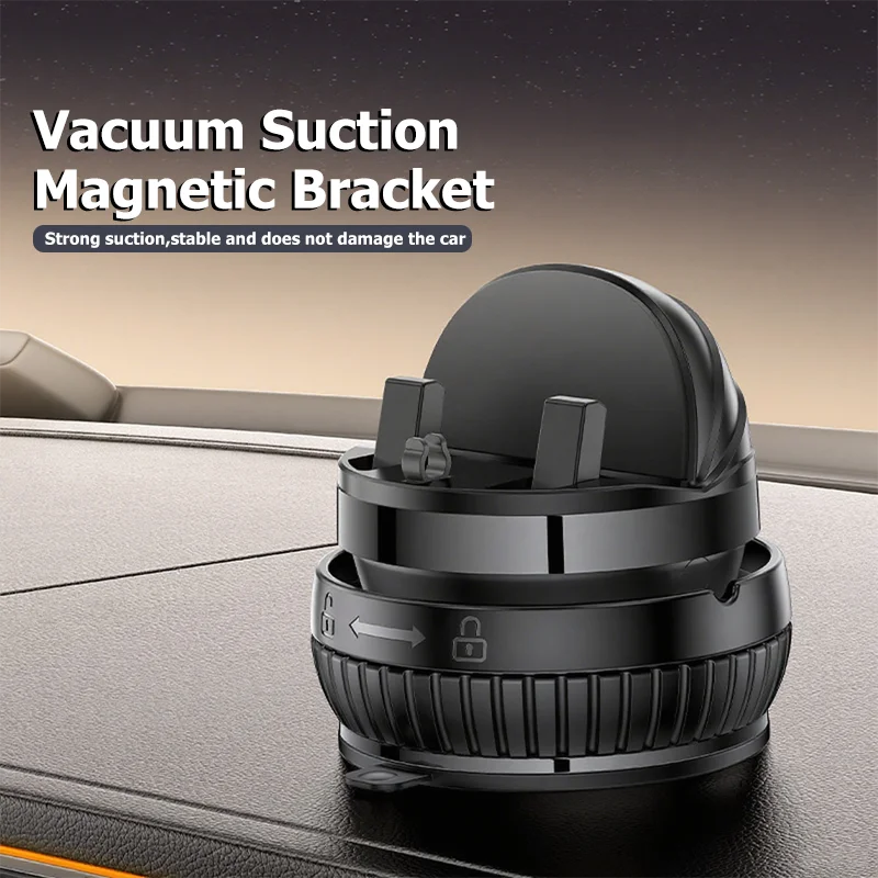 Ultra Strong Magnetic Phone Holder Foldable Design 360° Adjustable Vacuum Mount for Car Desk Bathroom Universal Use 2025 New