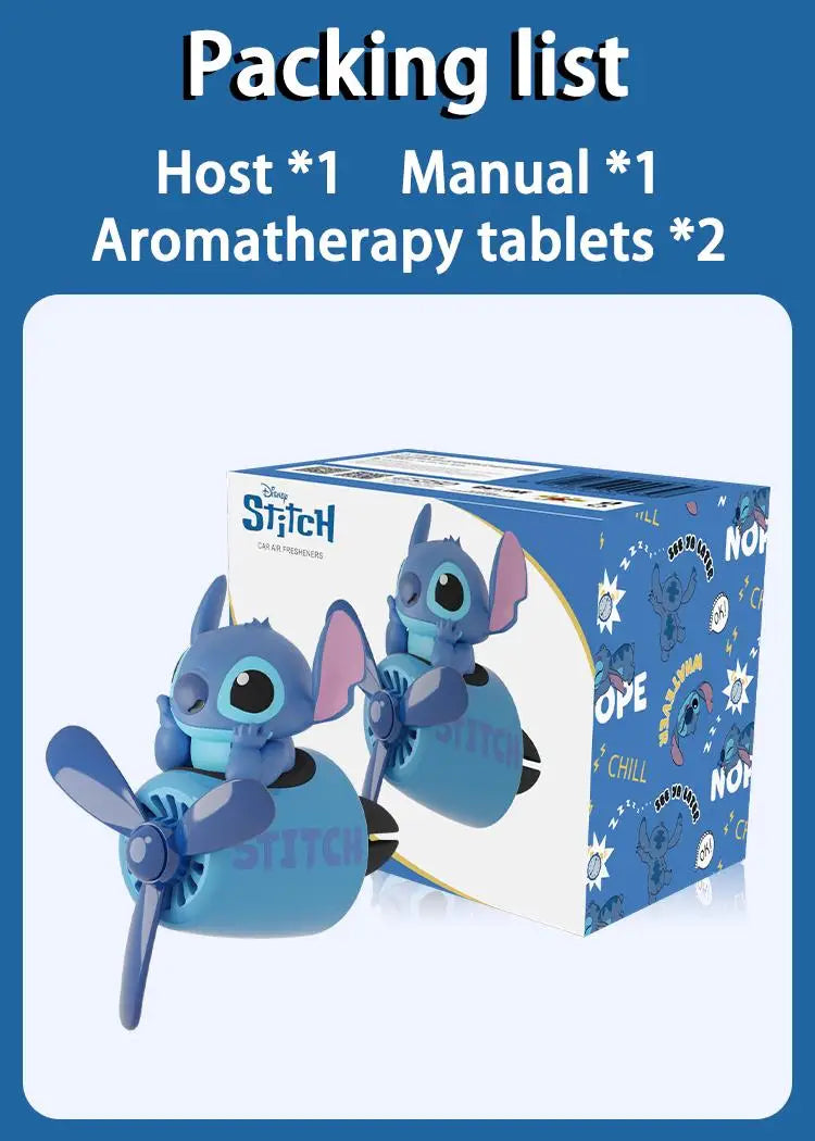 Stitch Kawaii Car Aroma Outlet Decoration Male Fragrance Accessories Ornaments Air Conditioning Mouth Perfume Hot Sale