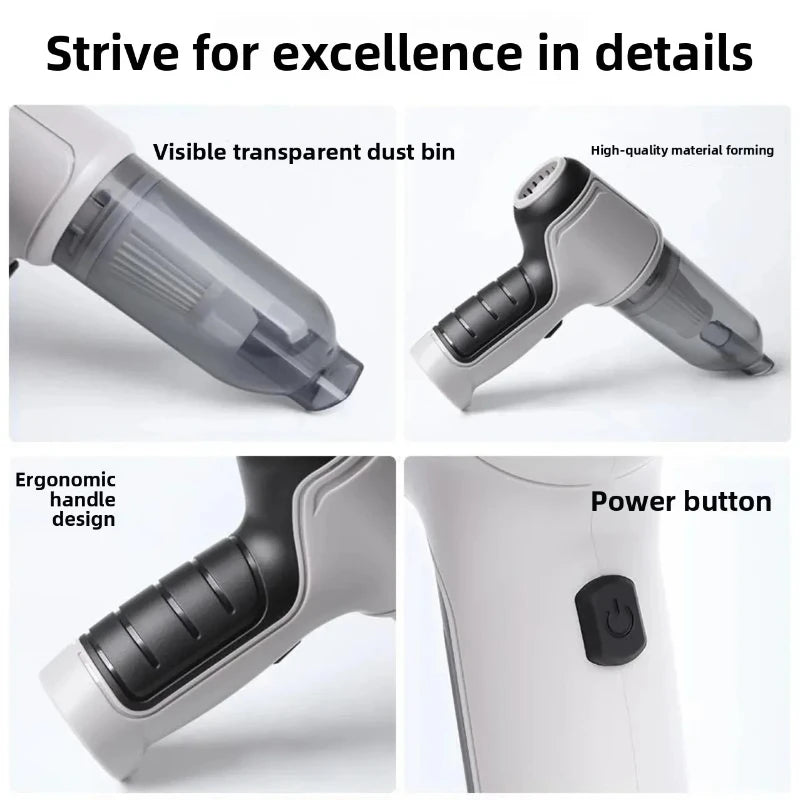 Portable Car Vacuum Cleaner Wireless Blow and Suction Integrated High Power Miniature Car Accessories Powerful Blowing and Sucti