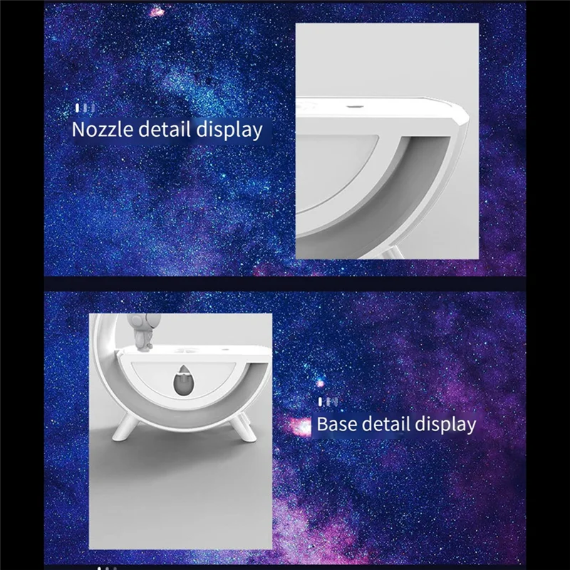 Anti-Gravity Air Humidifier RGB Light Ultrasonic Humidifier White With Bluetooth 5.0 Speaker For Home Office