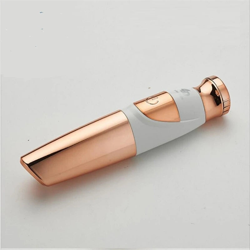 Portable electric women's shaver, bikini area and leg hair removal, foil blade shaver