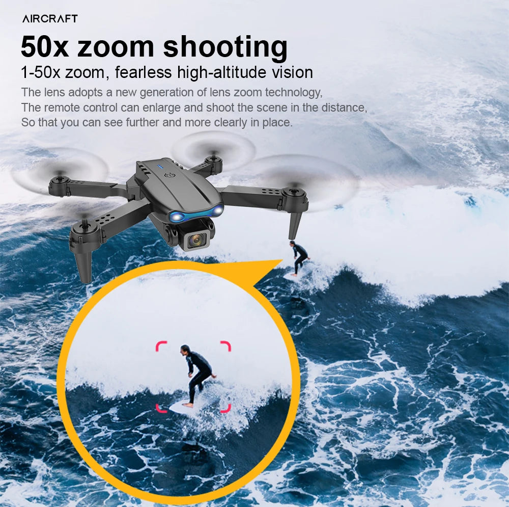 New E99 K3 Mini Drone 4K Pro HD Dual Camera High Hold Mode with WiFi FPV Foldable Aerial Photography RC Quadcopter Helicopter