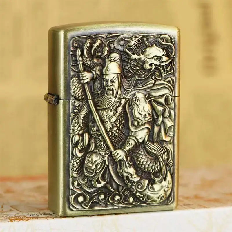 New Creative Embossed Grinding Wheel Fuel Lighter, Classic Windproof Lighter, Cigarette Accessories, Men's Gift