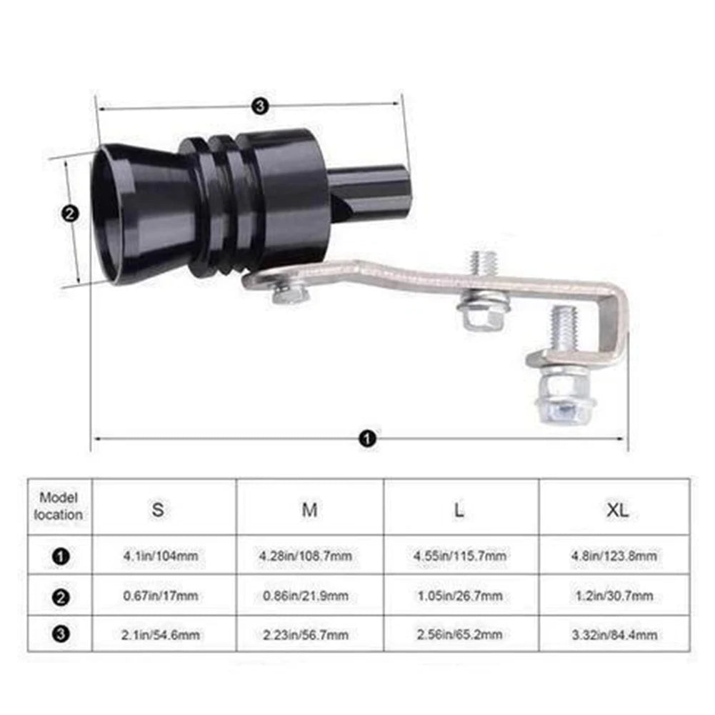 Universal Sound Simulator Car Turbo Sound Whistle S/M/L/XL Vehicle Refit Device Exhaust Pipe Turbo Sound Whistle Car Accessories