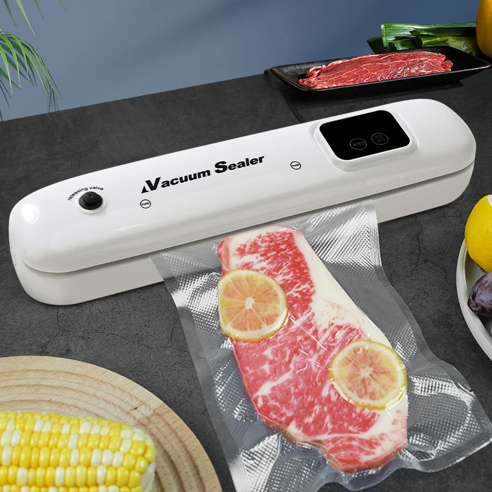 Food Vacuum Saver Dry & Moist Food Modes Food Saver With Bag Cutter with 10Pcs Seal Bags