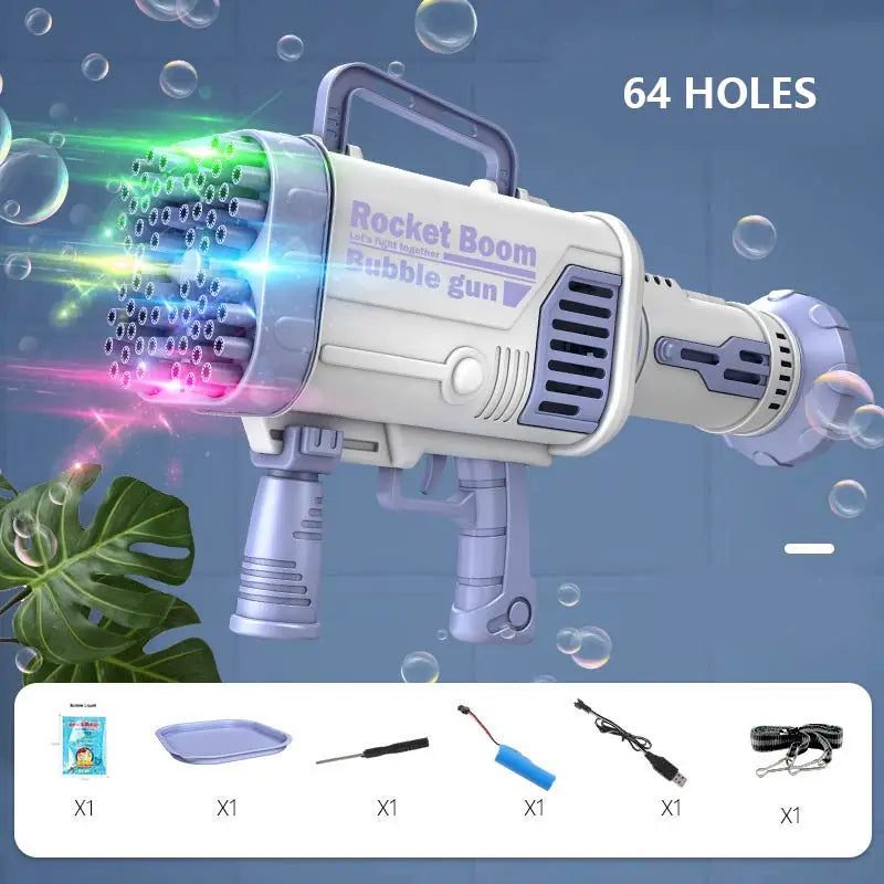 Hot Sales Electric Bubble Gun Gatlin Bubble Gun Machine Soap Bubbles  Magic Bubble for Bathroom  Outdoor Toys For Children