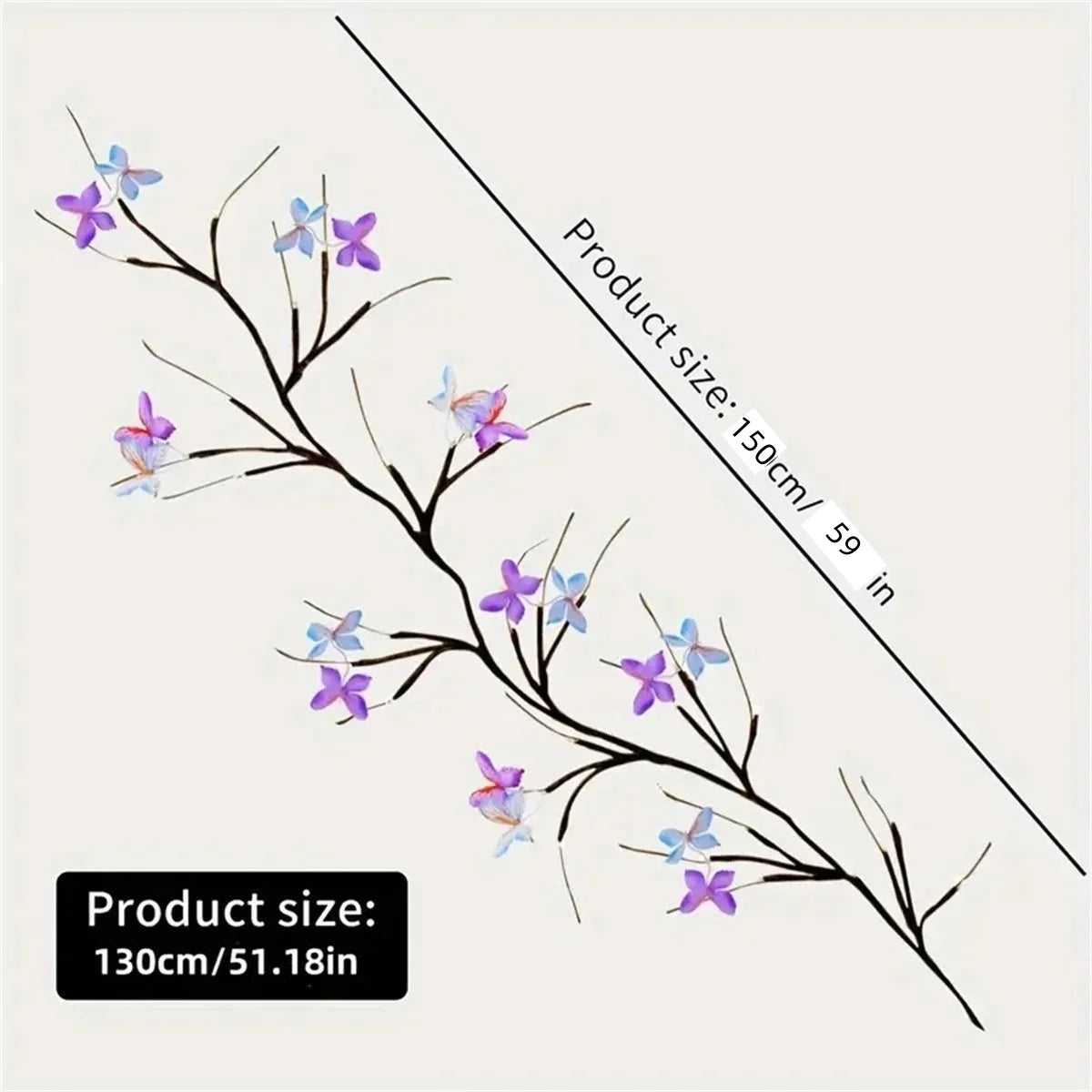 164 of flexible 30 LED willow vine light with butterfly decoration, 8 modes, USB powered butterfly tree night light 1.6m/5.2