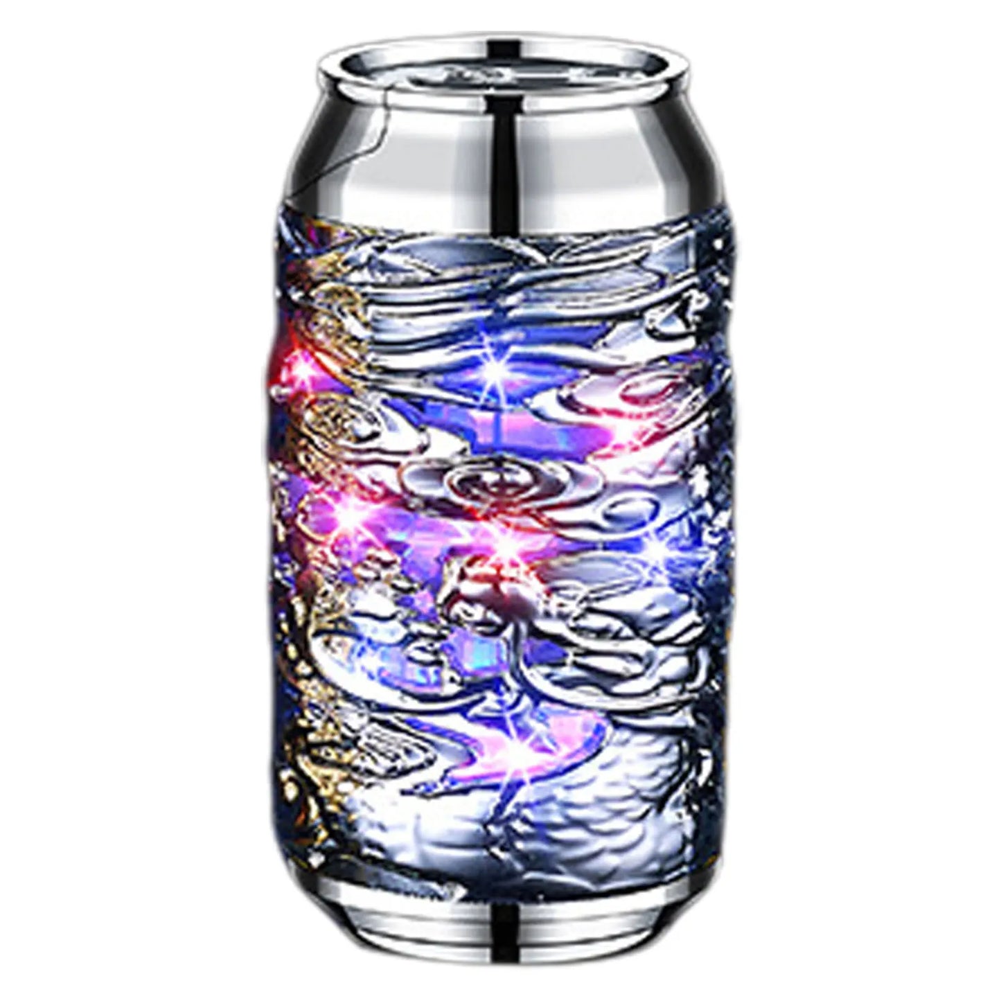 Windproof Straight Red Flame Butane Inflatable Lighter 3D Relief Dragons Lighter with Colorful Light