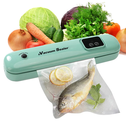Food Vacuum Saver Dry & Moist Food Modes Food Saver With Bag Cutter with 10Pcs Seal Bags