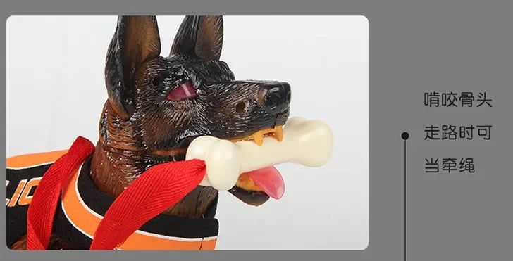 Electric toy dog can bark when walking, children's boy toy simulation plastic police dog