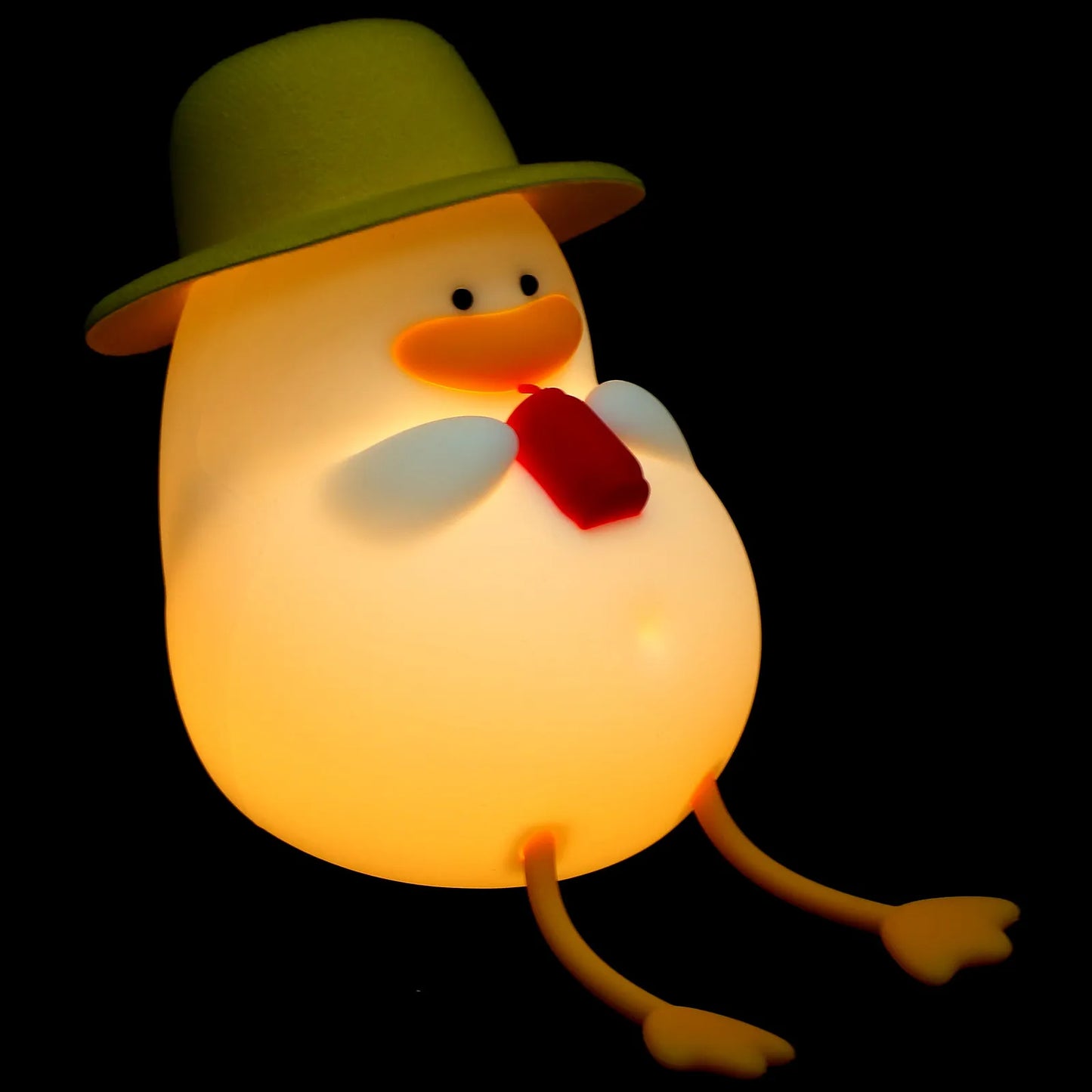 Duck Night Light Soft Silicone Tap-Controlled LED Nursery Lamp for Bedroom Aesthetic Decorative Nightlight Lamp Small