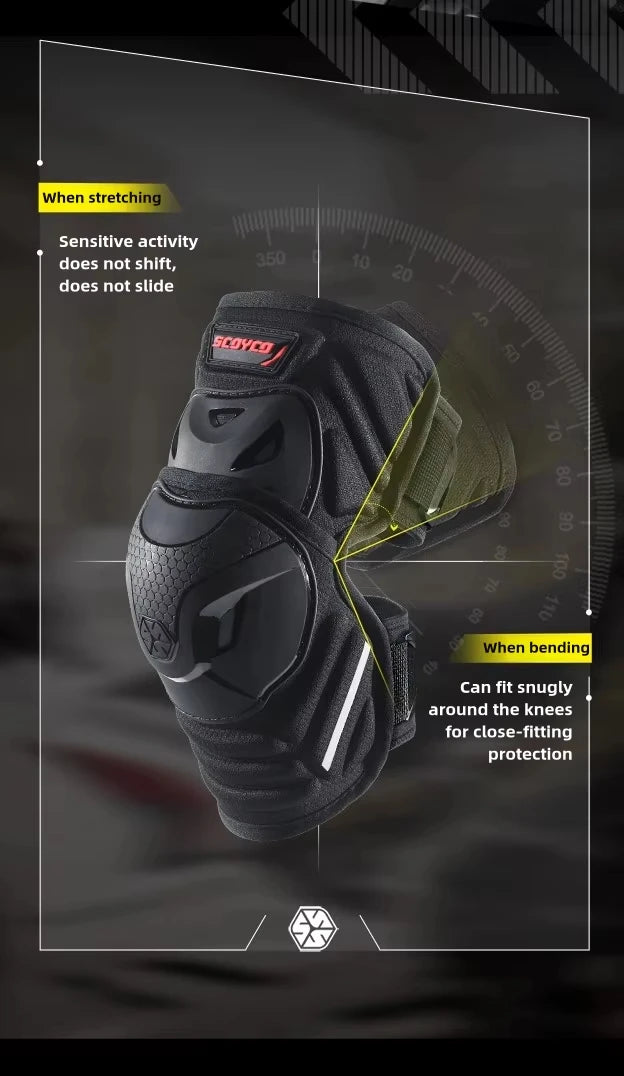 SCOYCO Motorcycle Knee Pads Motorbike Riding Guards Protection Equipment Gear Motocross MTB Bike Joelheira Kneepad Safety Guards
