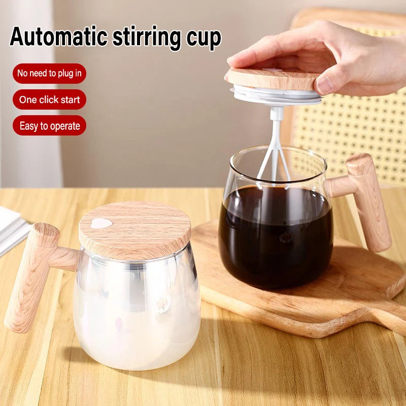 400ML Automatic Stirring Cup Rechargeable Portable Coffee Mug Electric Stirring Rotating Magnetic Home Drinking Tools