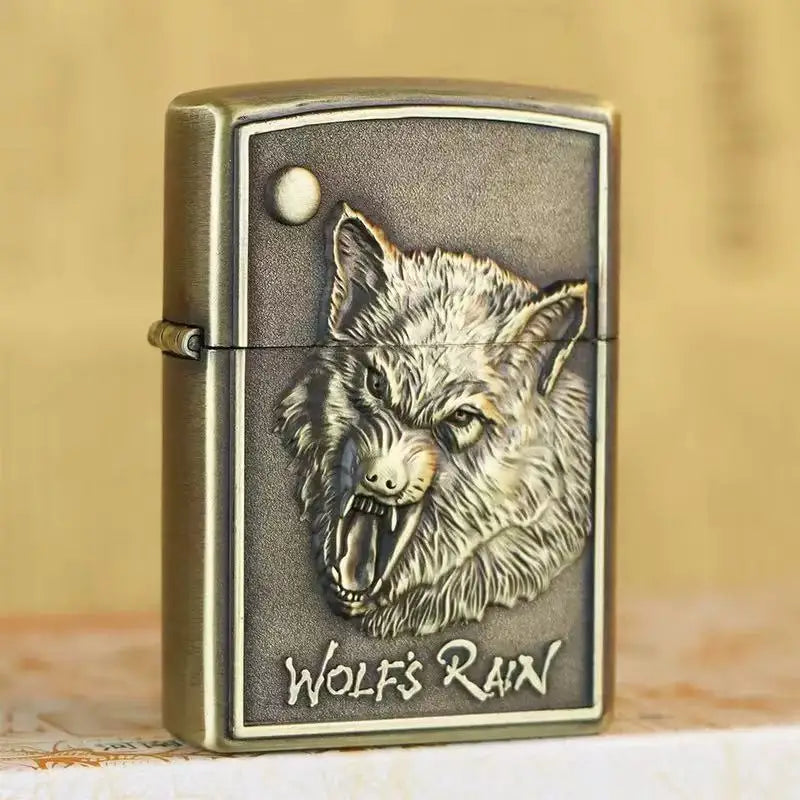 New Creative Embossed Grinding Wheel Fuel Lighter, Classic Windproof Lighter, Cigarette Accessories, Men's Gift