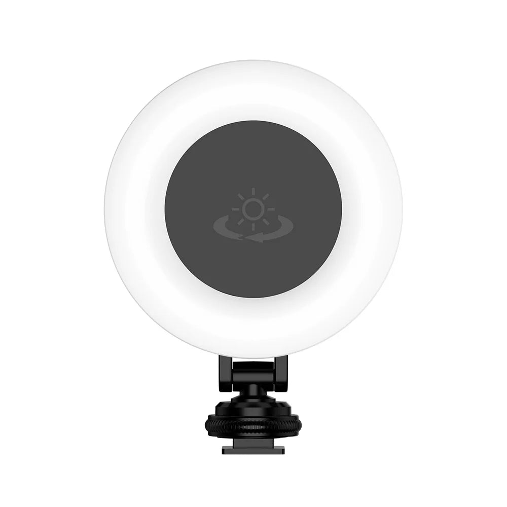 Portable Fill Light for Selfie Stick All Round Rotation Multi Ports for 1/4 Screw Cameras Magic Arm Live Broadcast Mobile Phone