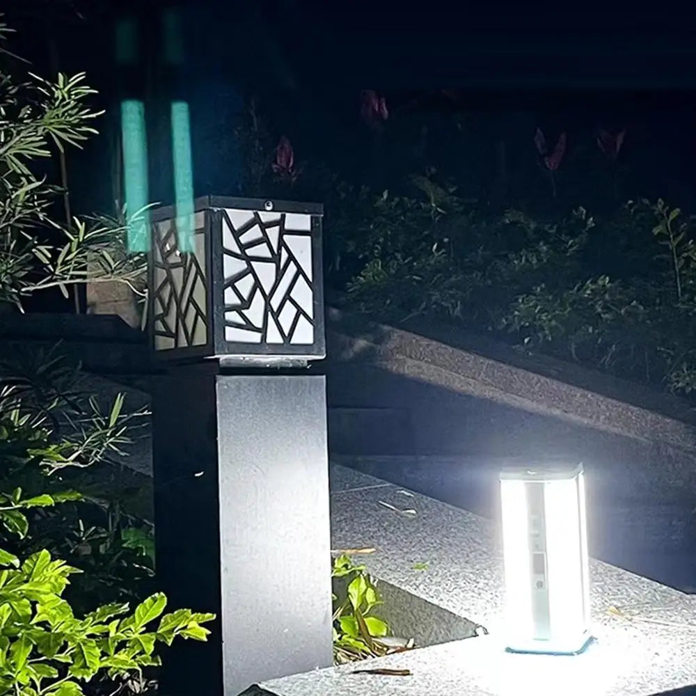 LED Solar Camping Light 2 Mode Flashlight Multipurpose Rechargeable Portable Waterproof Tent Lantern Lampu