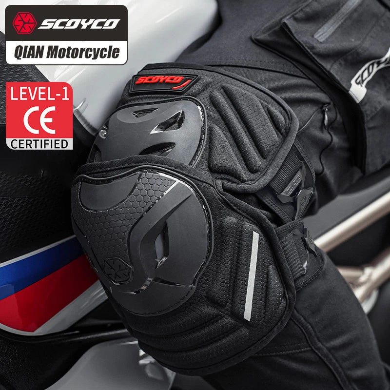 SCOYCO Motorcycle Knee Pads Motorbike Riding Guards Protection Equipment Gear Motocross MTB Bike Joelheira Kneepad Safety Guards