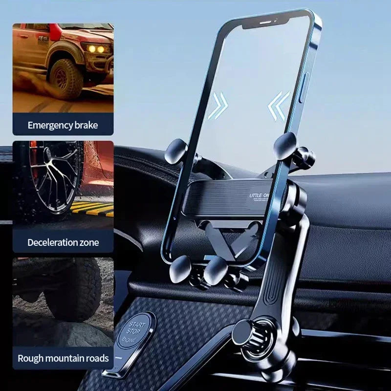 NEW Gravity Car Phone Holder ABS Phone Mount Cell Phone Holde GPS Support Vents Clip Mount Stand Extension Rod Car Gadgets