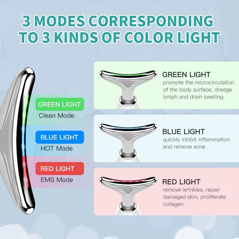 Neck Facial Lifting Device Ems Neck Face Lifting Massager Microcurrent Face Massager Led Photon Therapy Anti Wrinkle Beauty Tool