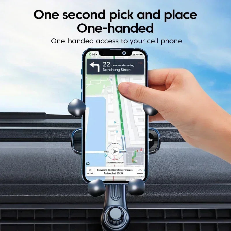 NEW Gravity Car Phone Holder ABS Phone Mount Cell Phone Holde GPS Support Vents Clip Mount Stand Extension Rod Car Gadgets