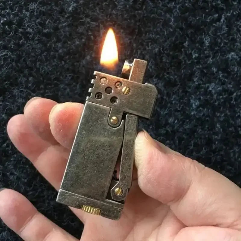 New Retro Scimitar Kerosene Lighter Windproof Pit Heterosexual Metal Press Ignition Lighter Wholesale Male Personalized Gift